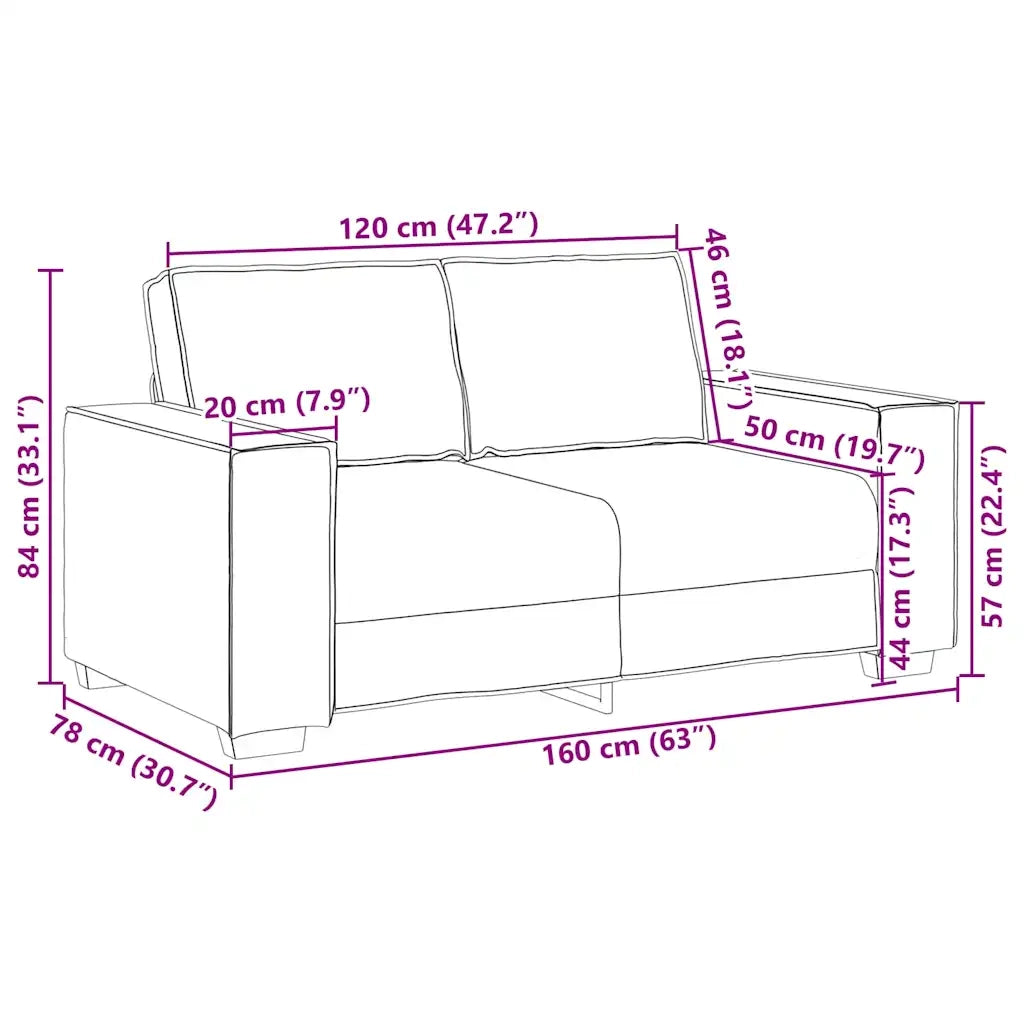 Divano a 2 Posti Verde Scuro 160x78x84 cm in Velluto 4105012