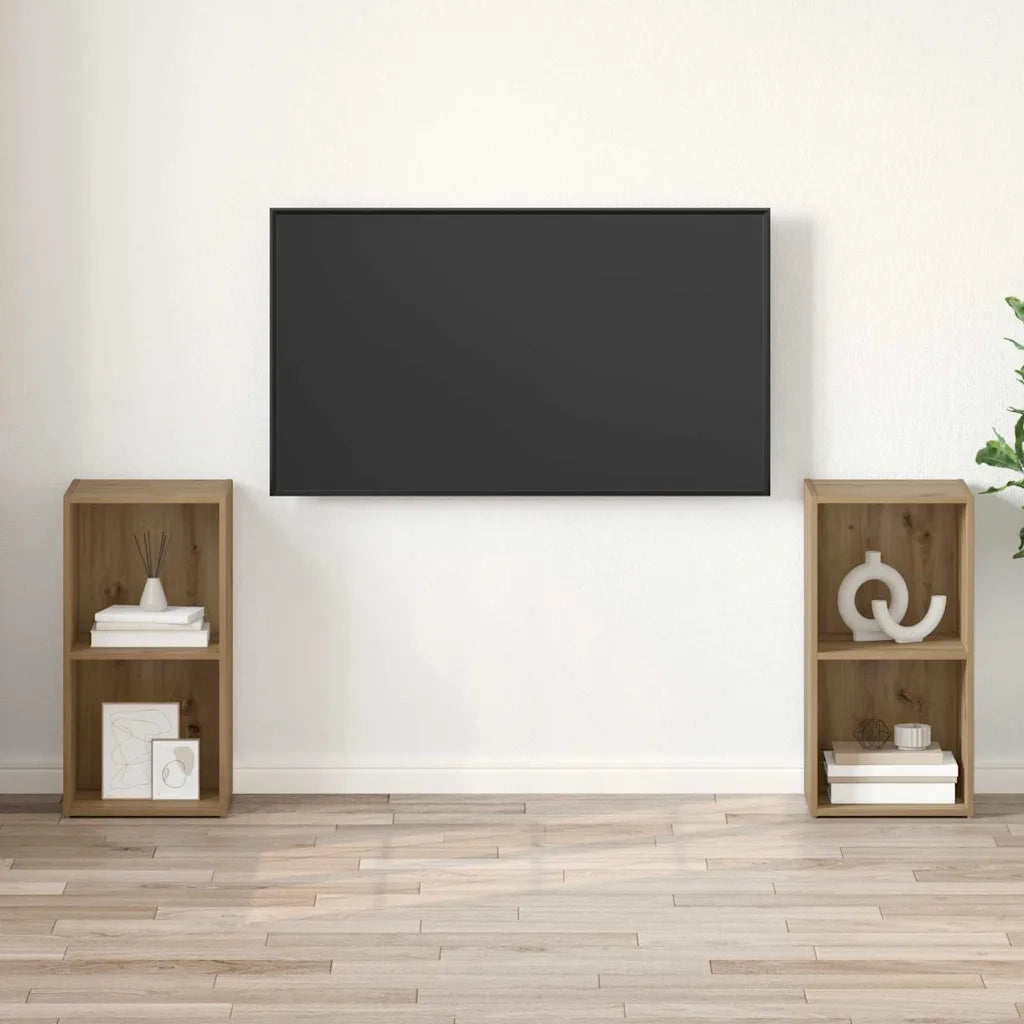 vidaXL Set mobile TV 2 pcs rovere artigianale 72 x 35 x 36.5 cm