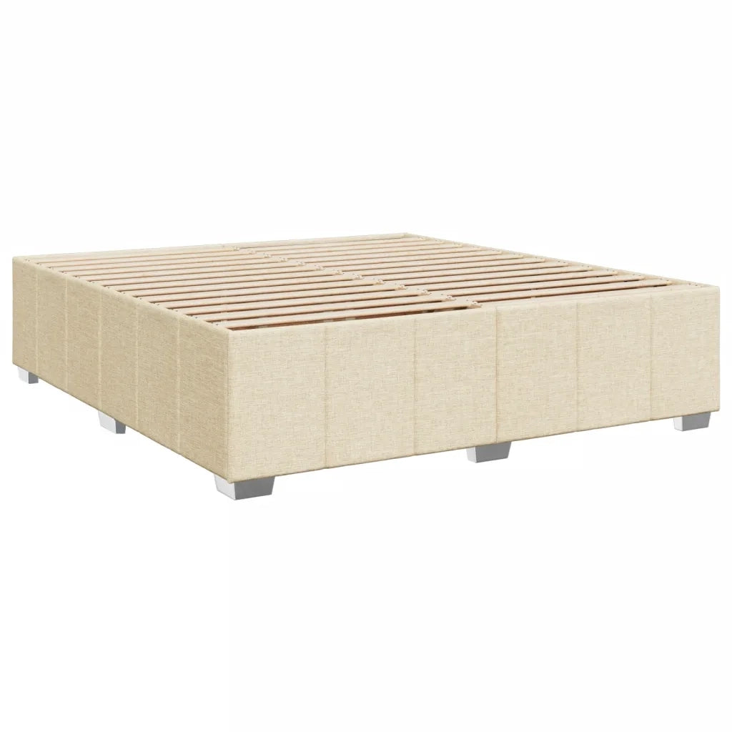 Giroletto senza Materasso Crema 180x200 cm in Tessuto