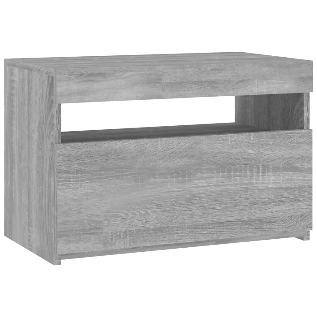 Mobile Porta TV con Luci LED-Mobile per TV-Credenza TV Grigio Sonoma 60x35x40 cm