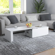 Tavolino da Salotto-Tavolino da soggiorno-Tavolo Bianco 150x50x35 cm in Legno Multistrato