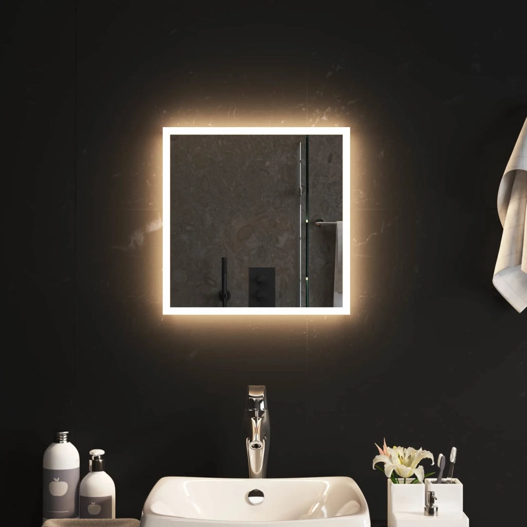 Specchio da bagno LED Trasparente 40 x 40 cm vetro temperato 42045807