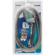 Trade Shop - Set Doccia Doccetta 1 Getto Con Tubo Flessibile 150 Cm Supporto Parete Universale -