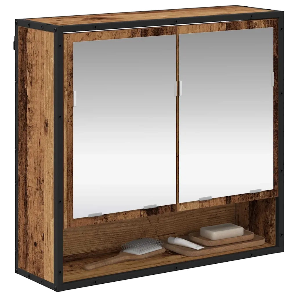 Scaffale da parete con porta Legno vecchio 65 x 20 x 60 cm CFW2667878