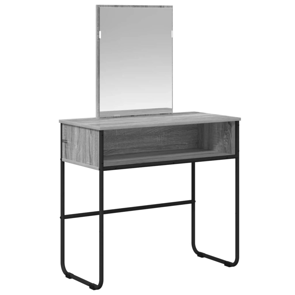 Tavolo da Trucco con lo scaffale Sonoma grigio 81 x 40 x 131 cm 8007692