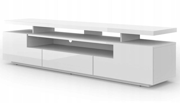 ARMADIO TV EVA 180 BIANCO OPACO BIANCO LUCIDO LED