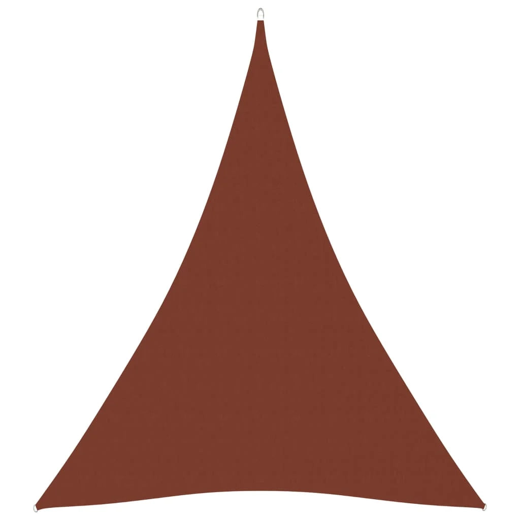 Vela ombreggiante/ombrellone triangolare 5 x 6 x 6 m in tessuto oxford color terracotta 02_0009932