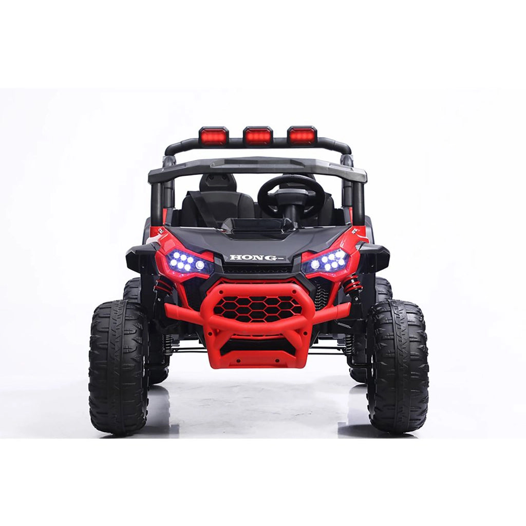 Macchina Elettrica per Bambini Buggy Safari 2 Motori da 35W con Telecomando Luci e Suoni Rosso