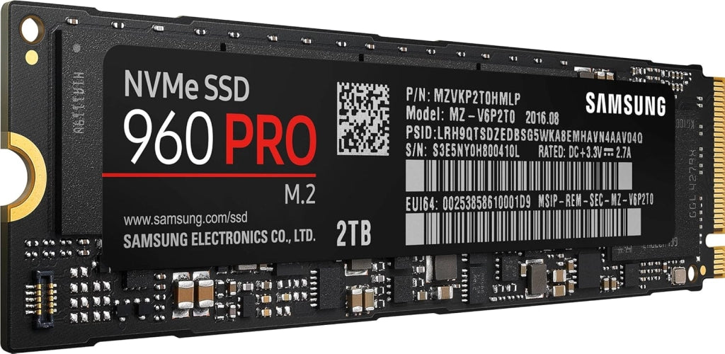 MZ-V6P2T0BW SSD 960 PRO, 2 TB, NVMe, Nero/Rosso
