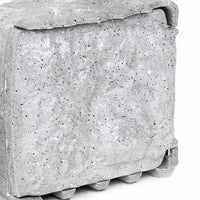 Presa multipla con sensore, effetto pietra, Multipresa per esterno con 4 prese, protezione IP44