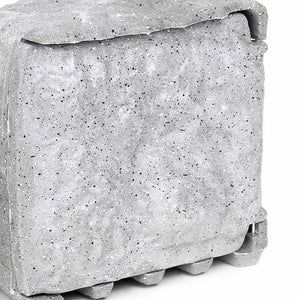 Presa multipla con sensore, effetto pietra, Multipresa per esterno con 4 prese, protezione IP44