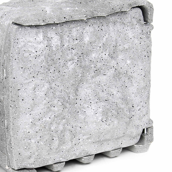 Presa multipla con sensore, effetto pietra, Multipresa per esterno con 4 prese, protezione IP44