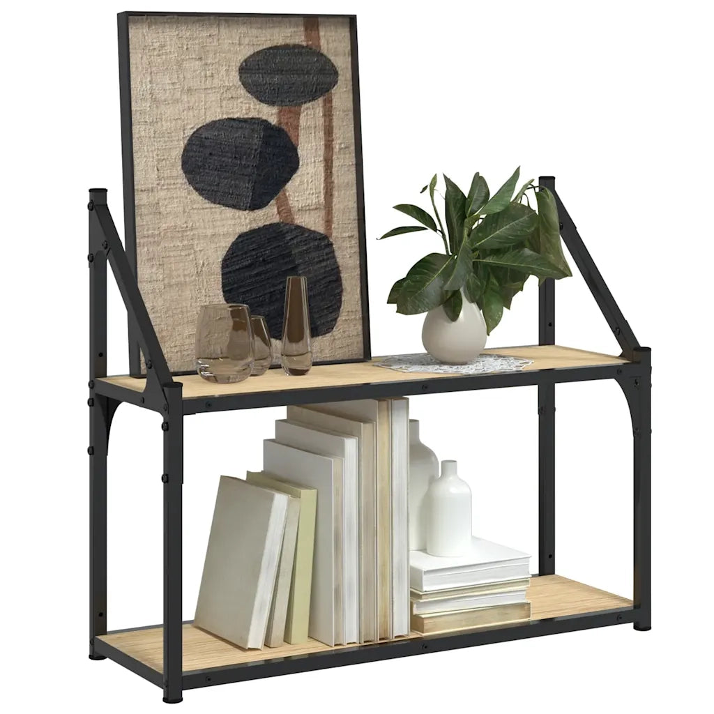 Mensola da Parete | Mensola sospesa a 2 ripiani in rovere Sonoma 60x21x51 cm in legno ingegnerizzato