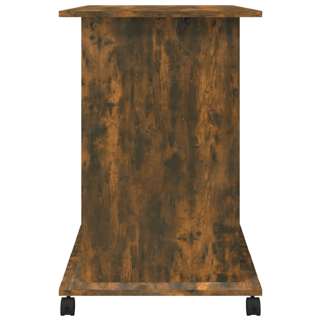 Scrivania | Tavolo da Ufficio per Computer Rovere Fumo 80x50x75cm Legno Multistrato
