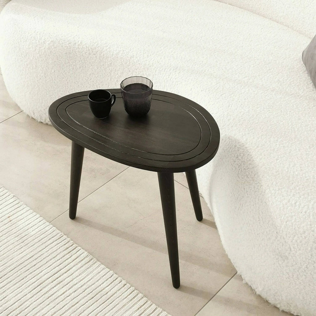 Tavolino da salotto Janequeo, Tavolo basso da caffè, Portariviste per divano, Ripiano da soggiorno, 50x33h52 cm, Antracite