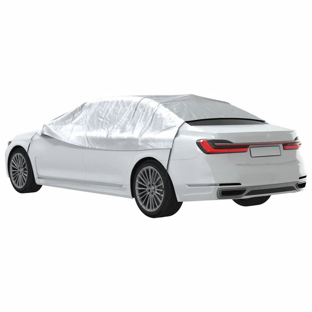 Mezza Copertura Auto con Ganci Argento XL CFW8364552