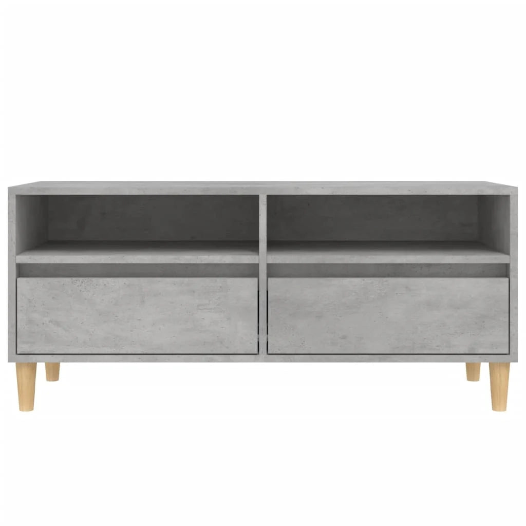 Mobile TV multimediale mensola TV credenza mobile TV sala da pranzo soggiorno camera da letto 100 x 34,5 x 44,5 cm legno ingegnerizzato grigio 02_0025475