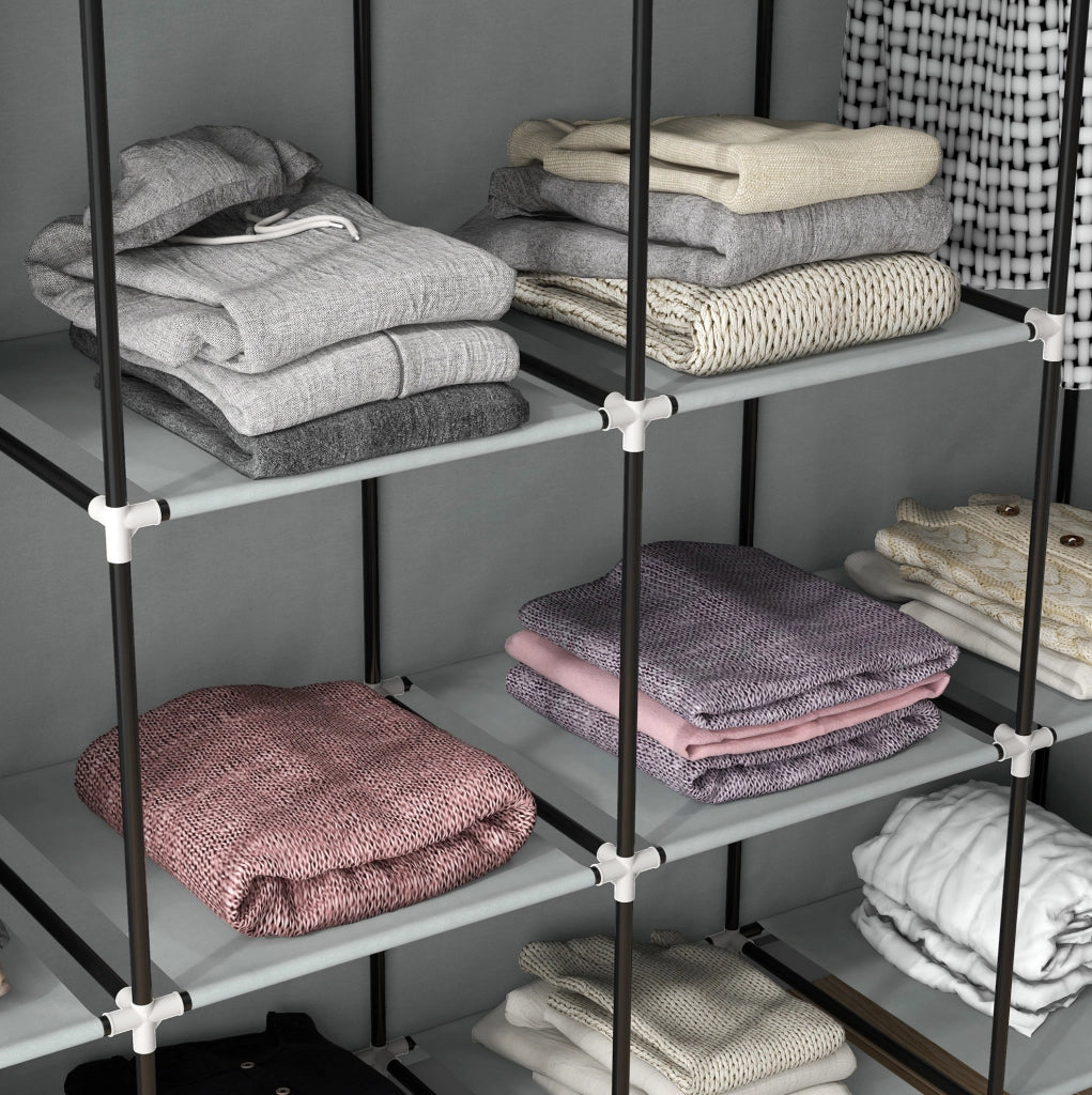 ARMADIO PORTATILE 166x42,5x169,5 cm Grigio Scuro in acciaio