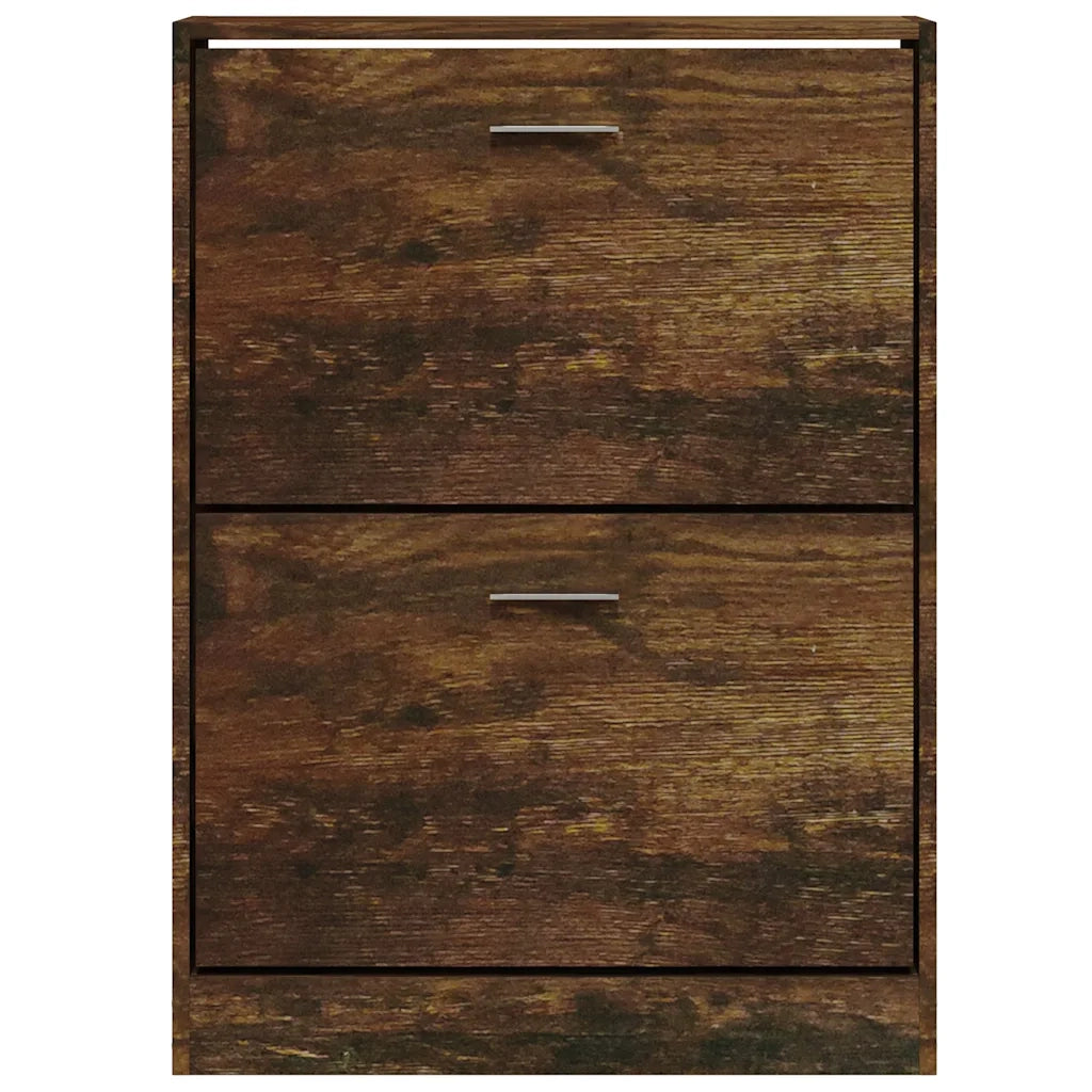 Scarpiera Rovere Fumo 59x17x81 cm in Legno Multistrato