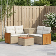 Set di divani 6 pz Beige e Bianco Crema 3447726
