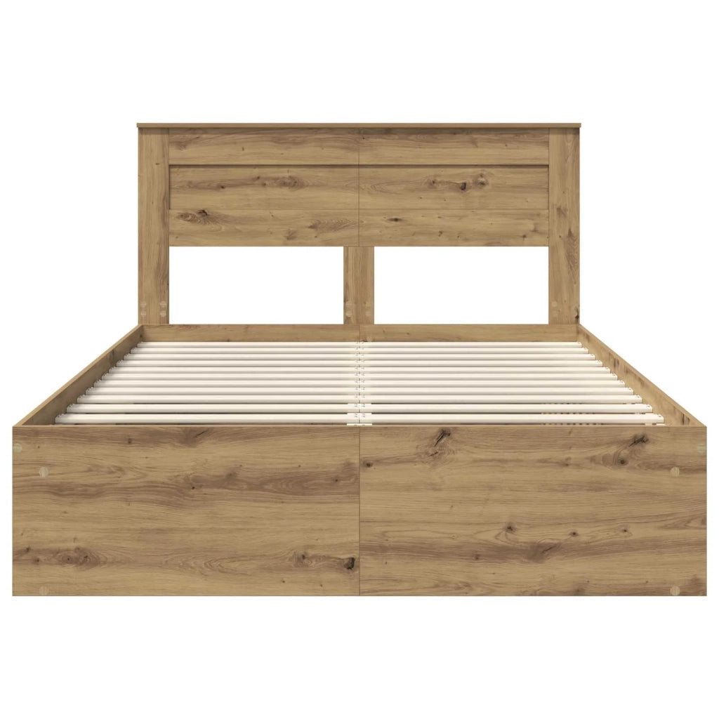Struttura del letto Rovere Artigianale 140 x 190 cm