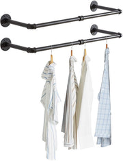Stang per abbigliamento da parete - Retro Industriale - Set da 2 pezzi
