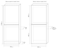 Coprilavatrice e Asciugatrice a Colonna 70,3x179x60,6 cm in Nobilitato 18 mm Bianco