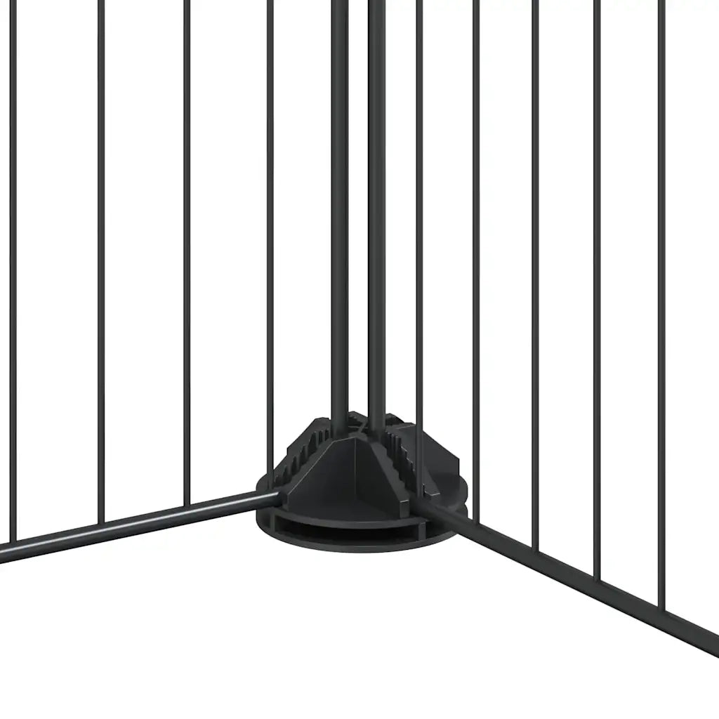 Gabbia per animali domestici a 8 pannelli con porta nera 35x35 cm in acciaio 171625