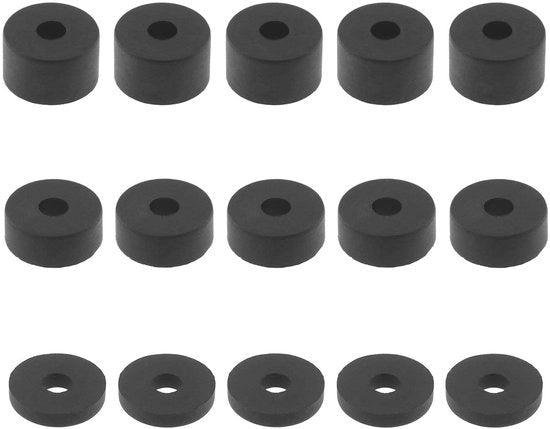 Kit di Spaziatura in Gomma - Assorbimento e Demping dell'Impatto - Diverse Diametri - 15 pezzi - Adatto per Progetti DIY - 26 mm Esterno