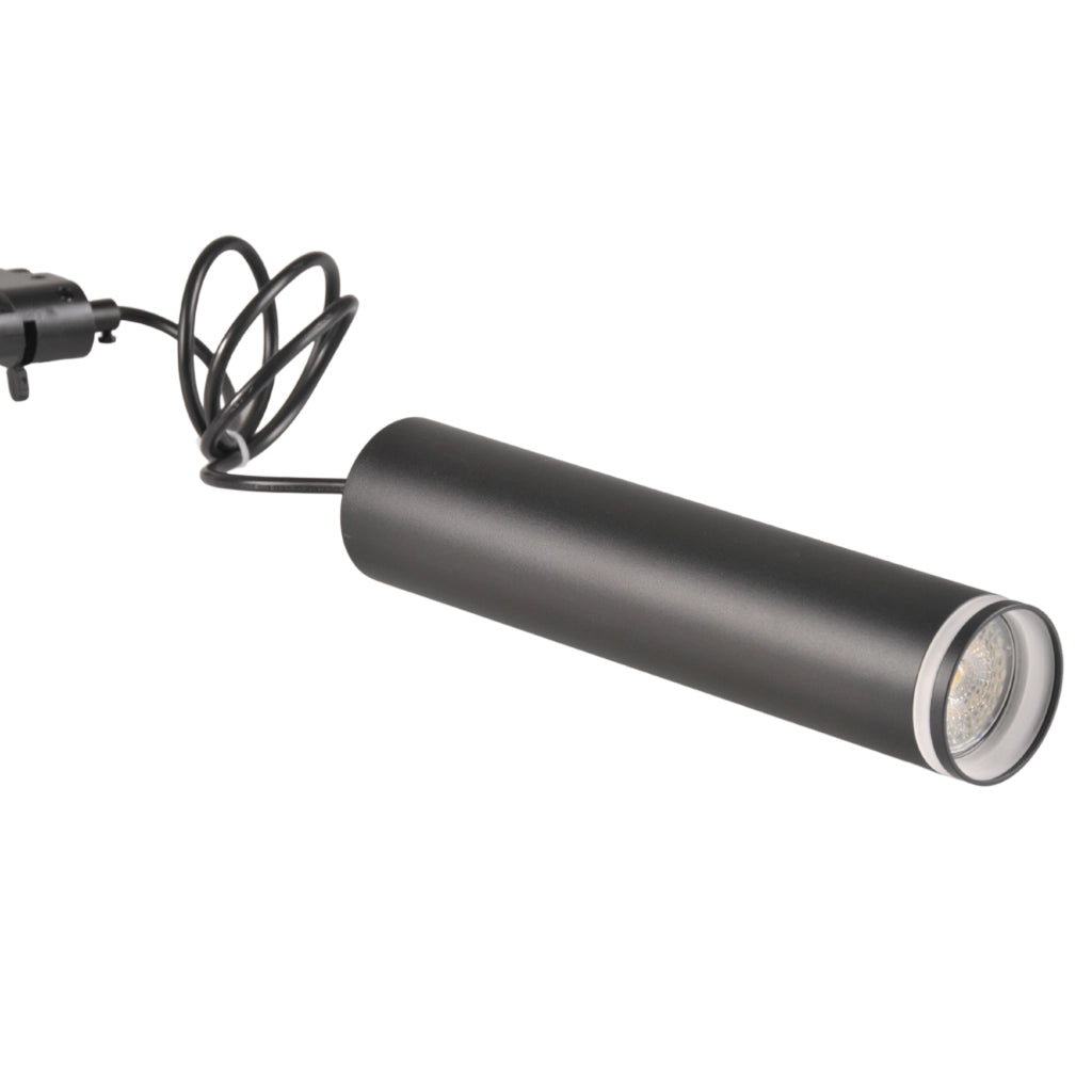 Kit binario nero 3xGU10 sospensioni 1m Paris Polux