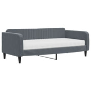Divano letto | Sof¨¤ letto | Letto singolo con Materasso Grigio Scuro 90x190 cm in Velluto