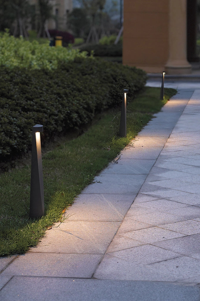 EDDIE Bollard Paletto LED 7W 50° IP65 4000K 833lm Struttura in Alluminio Pressofuso Verniciato Grigio - Rossini Illuminazione