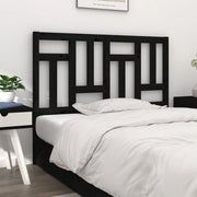 Testiera per Letto Nera 205,5x4x100cm in Legno Massello di Pino 818994