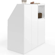 IDMarket - Set di armadi a 2 ante + 1 anta e 1 nicchia TOMI bianco sottopensile