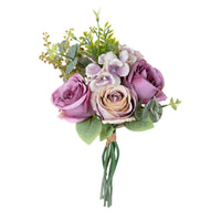 Set 4 Bouquet Artificiali Rose Ortenzia 40 cm