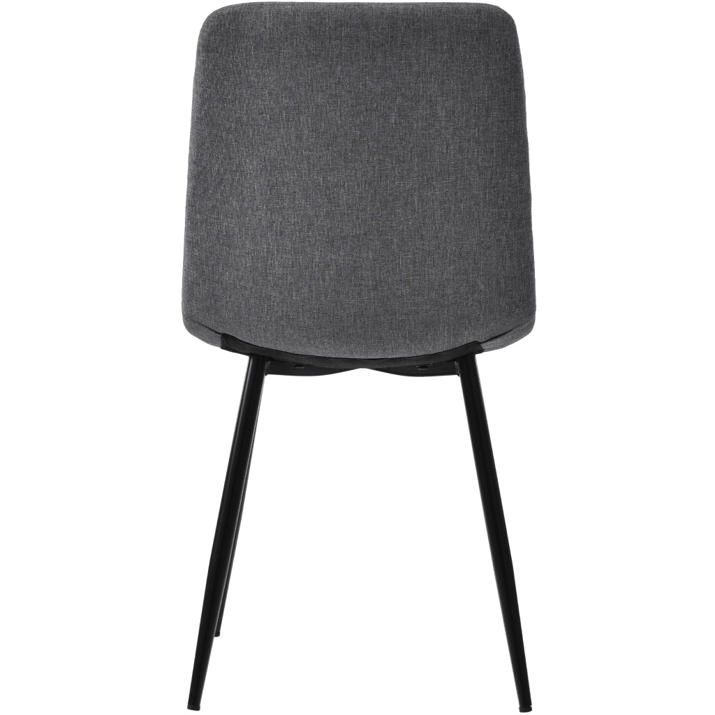 SEDIA da pranzo imbottita 44x41x86 cm grigio in lino Set da 4 pezzi