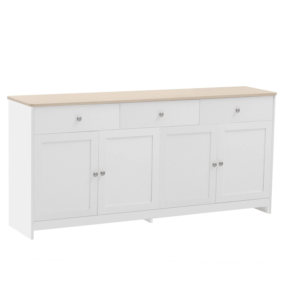 Credenza 4 Ante 3 Cassetti Legno Bianco ¨C MINIMAL ¨C Soggiorno/Sala da Pranzo