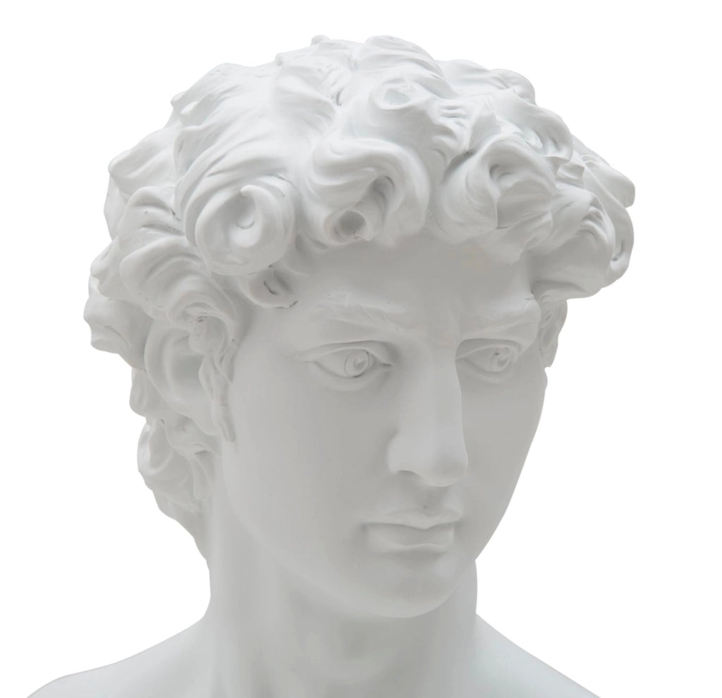 Scultura Roman 21,5x14,5x34 cm in Poliresina Bianco