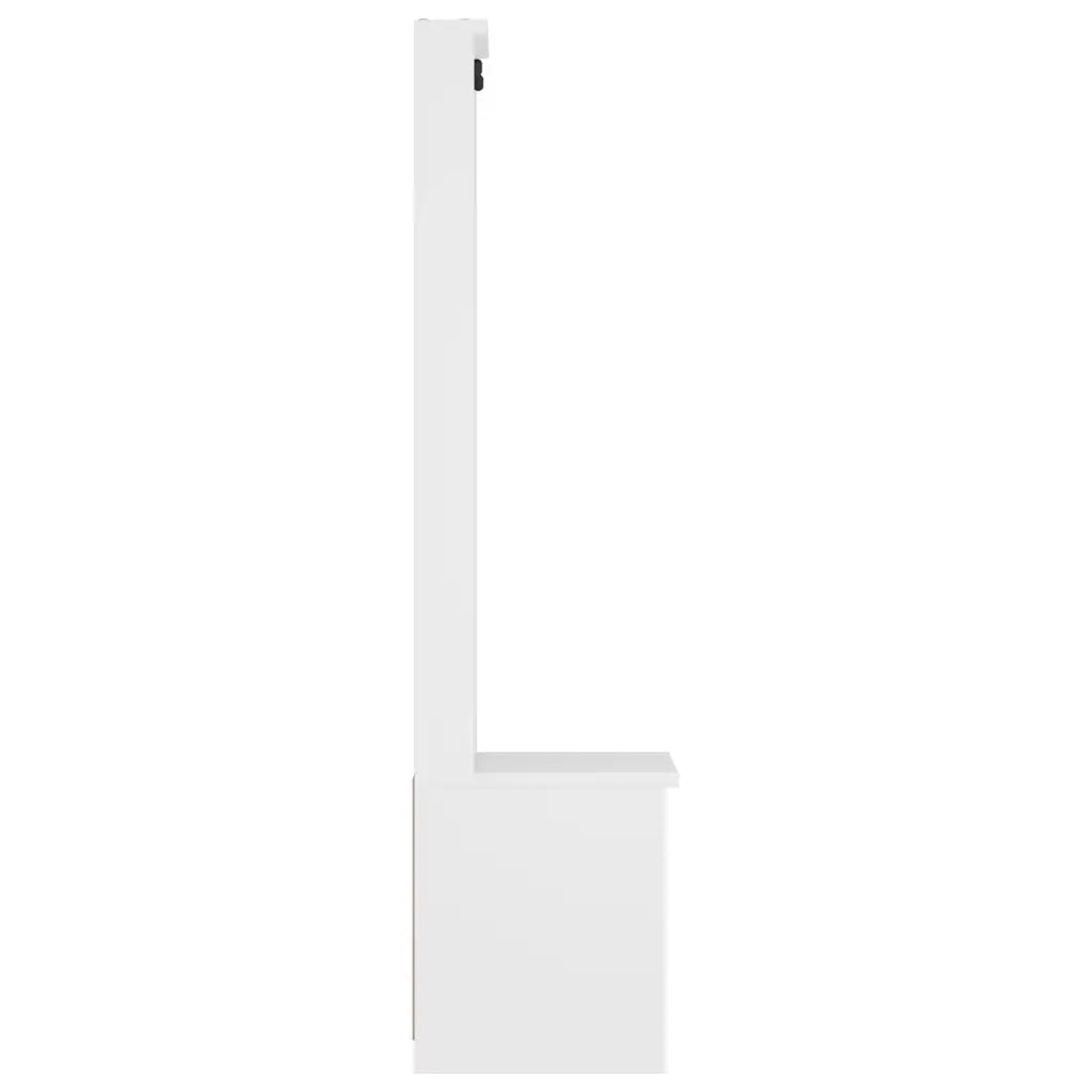Albero da Ingresso SANDNES Bianco 45x40x159,5 cm Legno di Pino