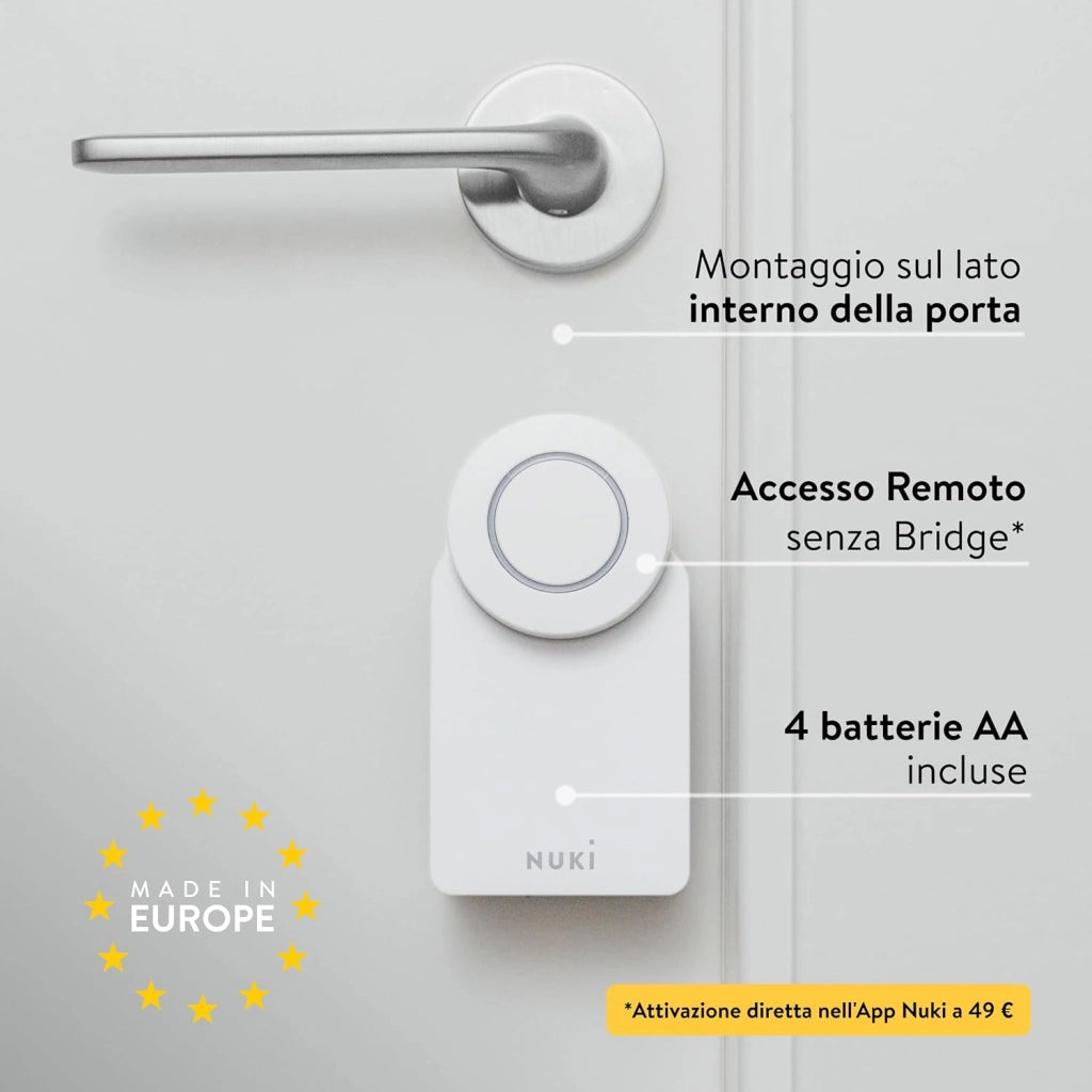 Nuki Smart Lock Go (2025) con Bluetooth & Matter, serratura smart retrofit che trasforma lo smartphone in chiave, senza cambiare cilindro – Smart Lock