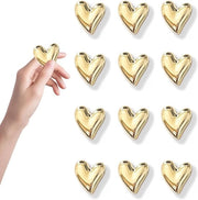 Magnetizzatori per frigorifero in oro - 12 pezzi - Liefdeshart - Decorazione per cucina e whiteboard