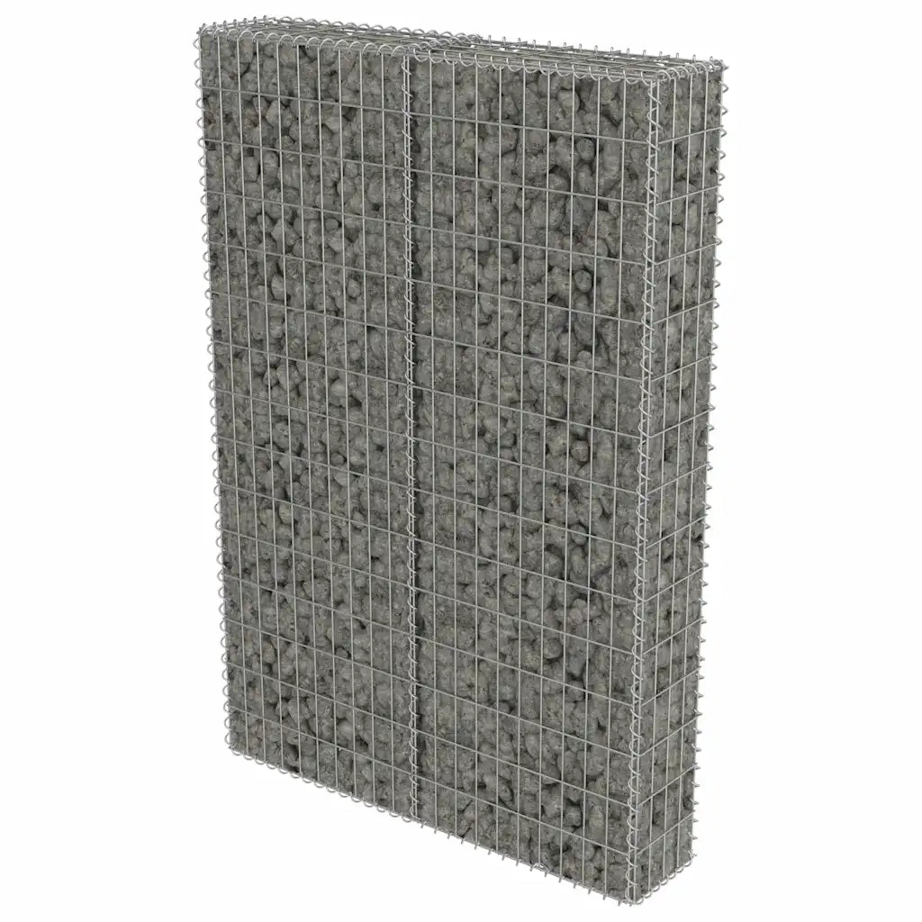 Gabbione con Copertura in Acciaio Zincato 100x20x150 cm