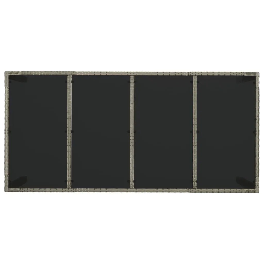 Set da Pranzo da Giardino 9 pz con Cuscini in Polyrattan Grigio 3157962