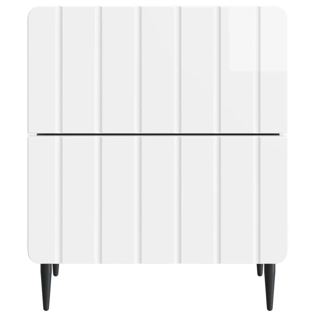 Armadio da Notte con cassetto Bianco Lucido 43 x 34,5 x 49,5 cm 894303