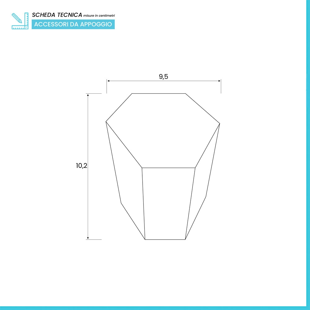 Portaspazzolino Grigio Trasparente In Plastica ABS Diamante