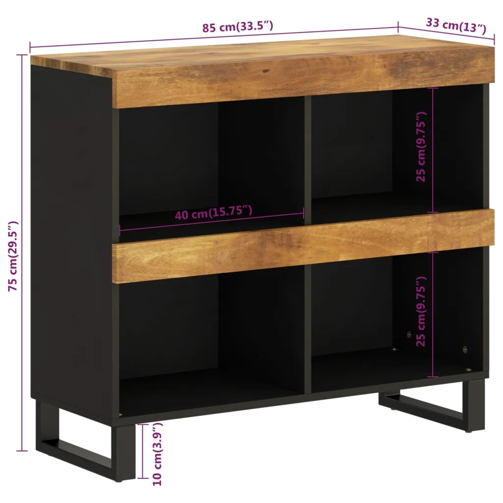Credenza-Buffet-Armadio da cucina 85x33x75 cm in Legno Massello di Mango 838315