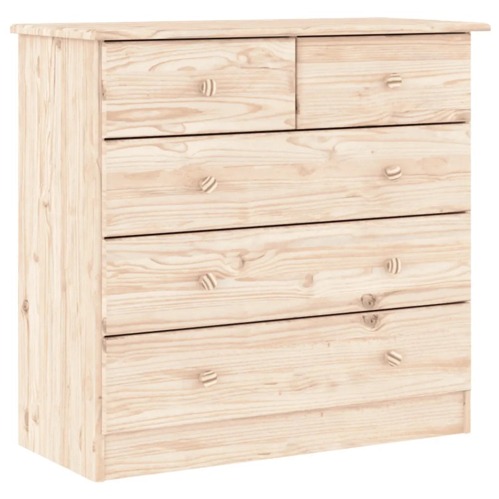 Cassettiera ALTA 77x35x73 cm in Legno Massello di Pinocod mxl 127400