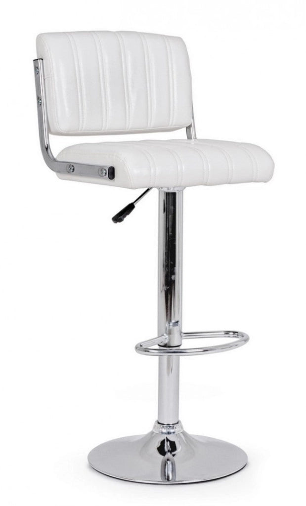 Set 2 Sgabelli Bar 46x51,5x88,5/109,5h cm Barclay Bianco
