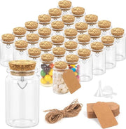 30 flaconcini di risposta con stopper - 36 ml mini bottiglie di vetro - hanger a forma di cuore - etichette - imbuto - corda di canapa - regalo per ospiti - decorazione di festa di matrimonio