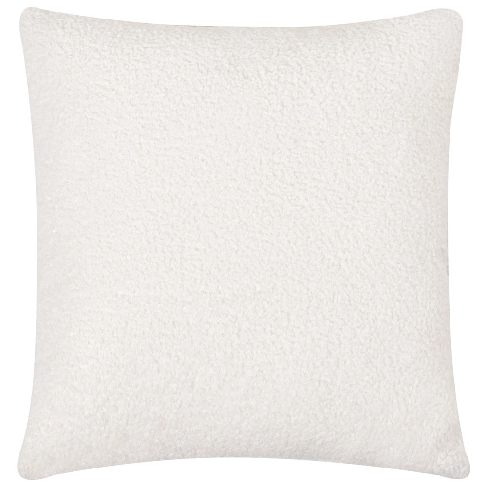 Poltrona Tessuto bouclè bianco sporco Gambe di legno morbide Stile moderno arredamento scandinavo